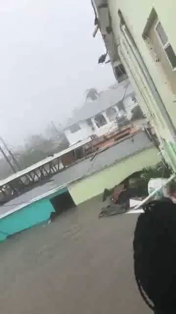 Dangerous conditions in Abaco as the roof to an apartment complex is gone