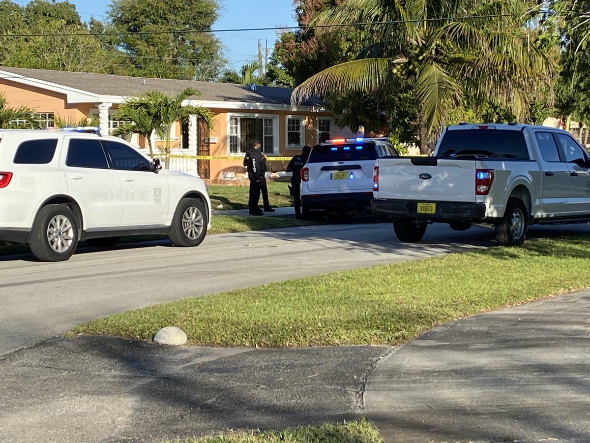 Scene at police investigation in Miami Gardens