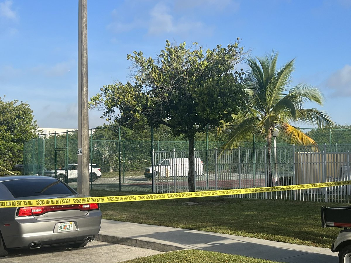 Just spoke to a woman who asked not to be identified, but says at 6:30 this morning, she found a body laid out behind this court in an apartment complex near NW 14th Place in Miami Gardens.   Police are combing the scene for clues to understand how he died