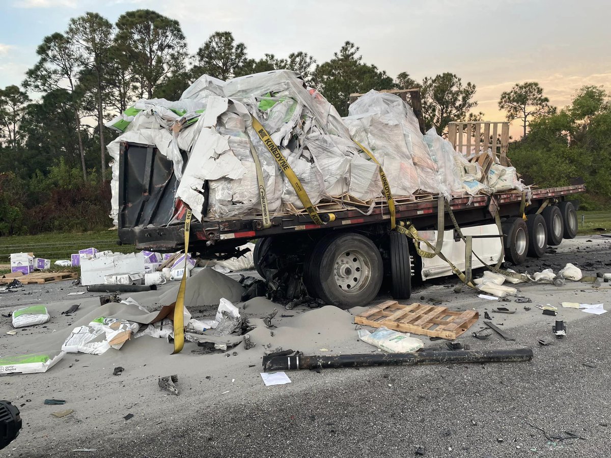 Truck driver killed in collision involving three big rigs on the Florida Turnpike in Martin County.