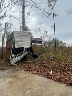 Liberty County Emergency Management.  tornado damage from this morning. @NWSTallahassee confirms a short-lived EF0 tornado touched down near the intersection of NW Ray Kever Rd. & County Rd. 333