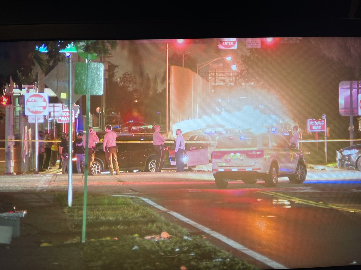 2 shot, including juvenile, following drive-by shooting on NW 151st St & 6th Ave. in unincorporated Dade. Both victims taken to hospital, where adult victim died. Per sources, the juvenile victim has died as well.