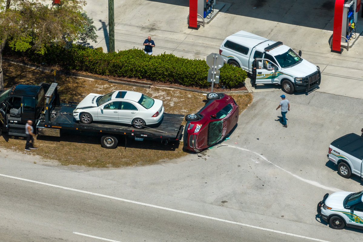One person has been seriously injured after a two vehicle accident left one vehicle on its roof at Lakewood Boulevard and Tamiami Trail E in East Naples.