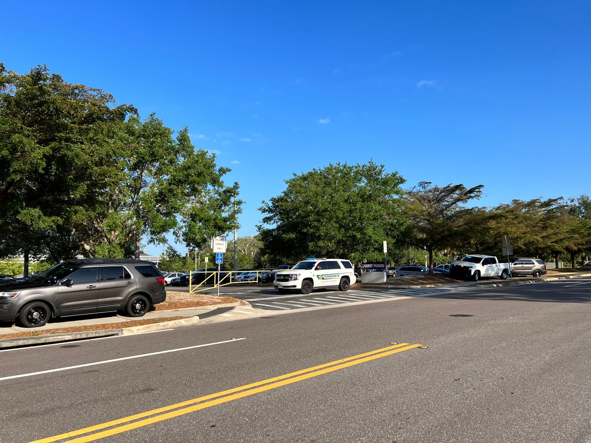 At approximately 8:16 a.m., in conjunction with the Sarasota County School Board Police, we responded to Riverview High School in reference to an internal alarm triggered. In an abundance of caution, the school was locked down. Sheriff's Office units are now clearing the scene