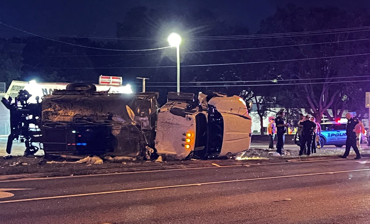 An overturned truck carrying tar has closed several lanes in the area of 50th St. N. and 26th Ave, according to @TampaPD. They expect the lanes to be closed for several hours while the clean-up takes place. Drivers in the area are urged to find alternate routes