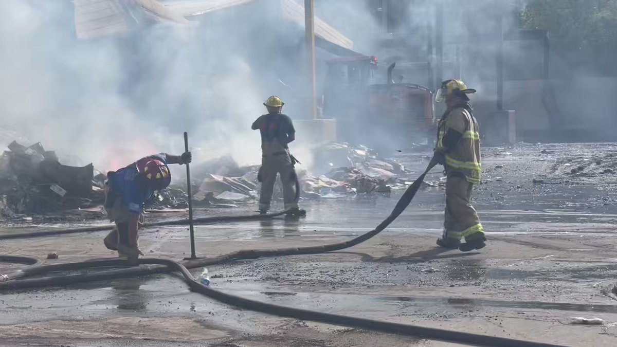 Crews are battling a fire at the recycling facility at the Hernando County landfill. The fire is under control but extensive operations will continue throughout the morning