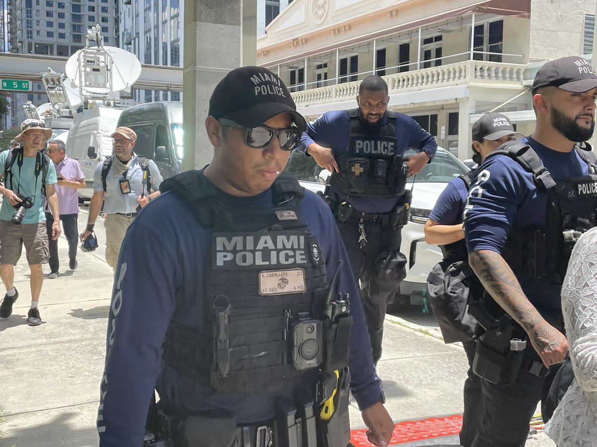 As for security, there is heavy police presence on North Miami avenue. seeing federal agents, Miami PD, and Miami-Dade PD.  The city says they are prepared for crowds of between 5,000 and 50,000 people