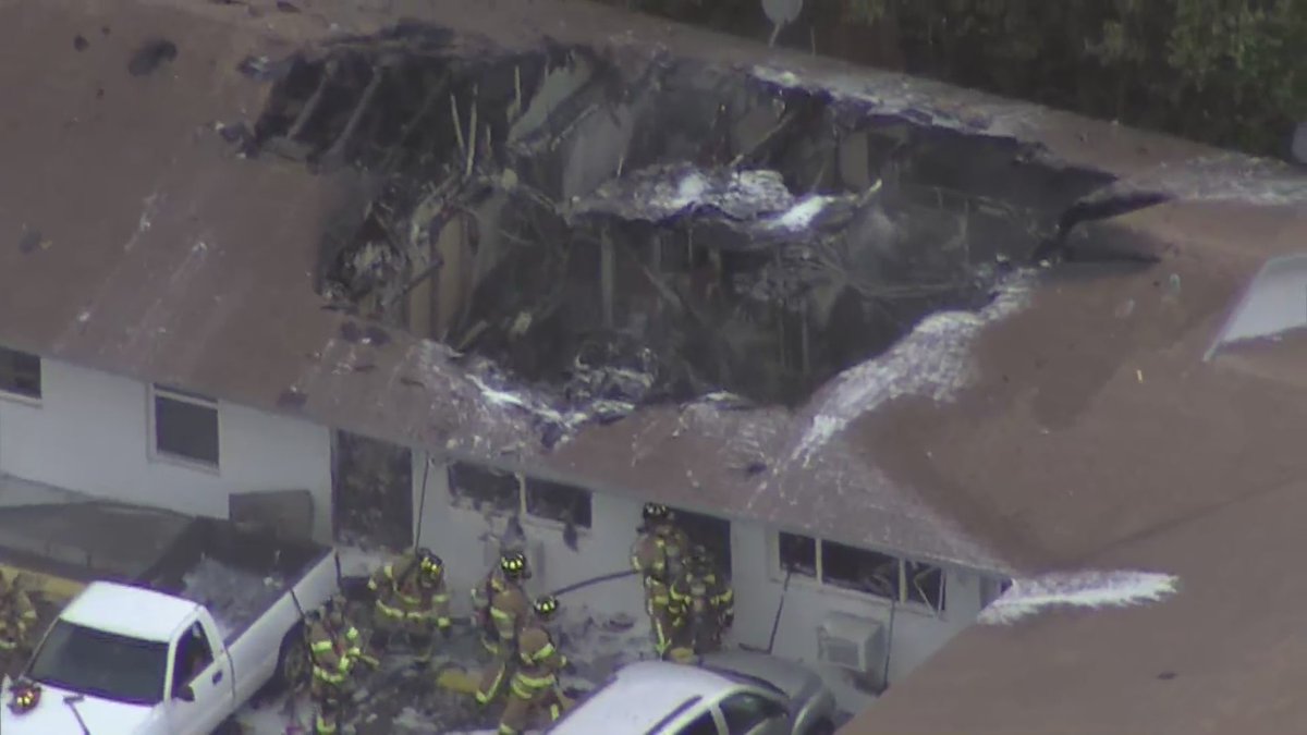 A rescue helicopter crashed into a building in South Florida early this morning