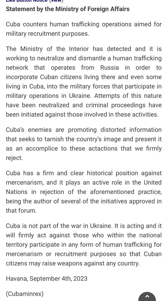 Kuba sako išardžiusi kubiečių samdinių verbavimo žiedą kovoti už Rusijos karius Ukrainoje