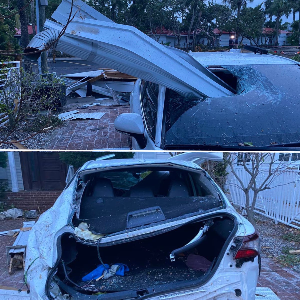 Clearwater Beach residents woke up to some serious damage after a tornado blew through overnight
