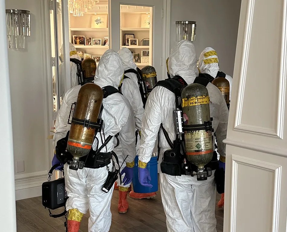 Hazmat teams at the Florida home of Donald Trump Jr. after he opened a letter and white powder came out.  The test results of the substance came up inconclusive . but officials on the scene do not believe it is deadly, a spokesperson says