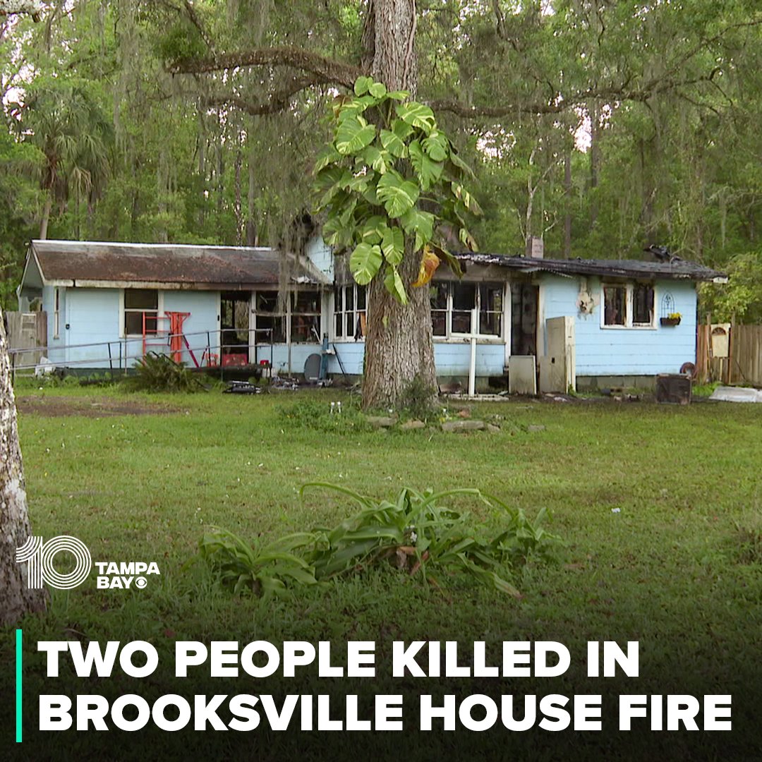 Two people were found near a doorway inside of a home that caught on fire overnight in Hernando County.