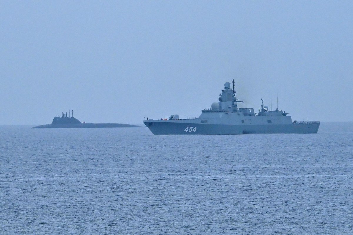 Russian Navy The frigate Admiral Gorshkov and the nuclear SSGN submarine Kazan in Havana, Cuba, June 12, 2024. Photo by Adalberto Roque