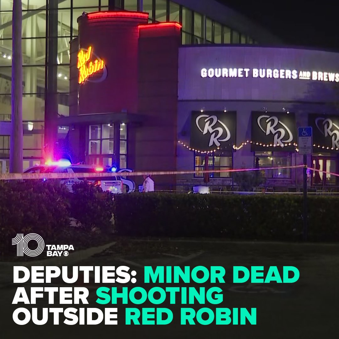 Deadly shooting  A minor is dead after a fight escalated to a shooting Saturday night outside a Red Robin at the Citrus Park Town Center Mall.