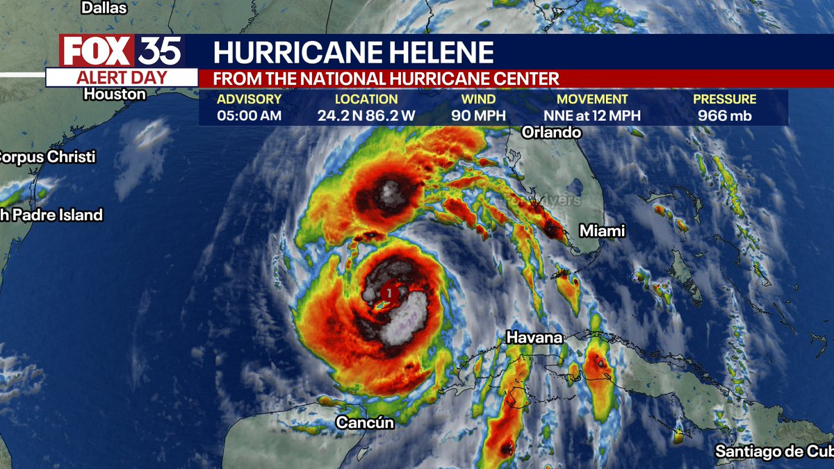 Hurricane Helene is heading for the FL panhandle Big Bend region and is forecast to strike Tallahassee as a major hurricane this evening. This scenario is something that region has not experienced in over a century. Trees will block roads and knock out power