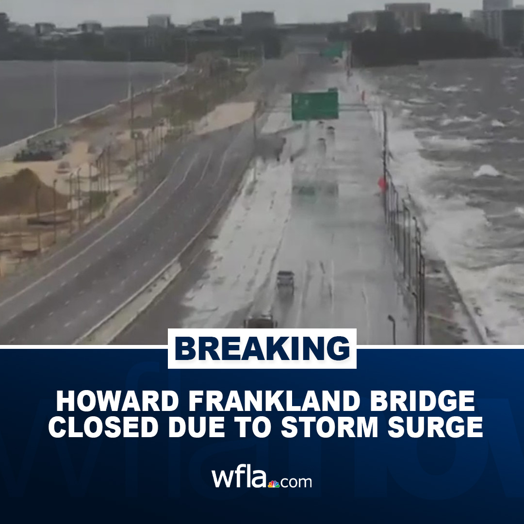 The Florida Highway Patrol has closed the Howard Frankland Bridge ahead of Hurricane Helene