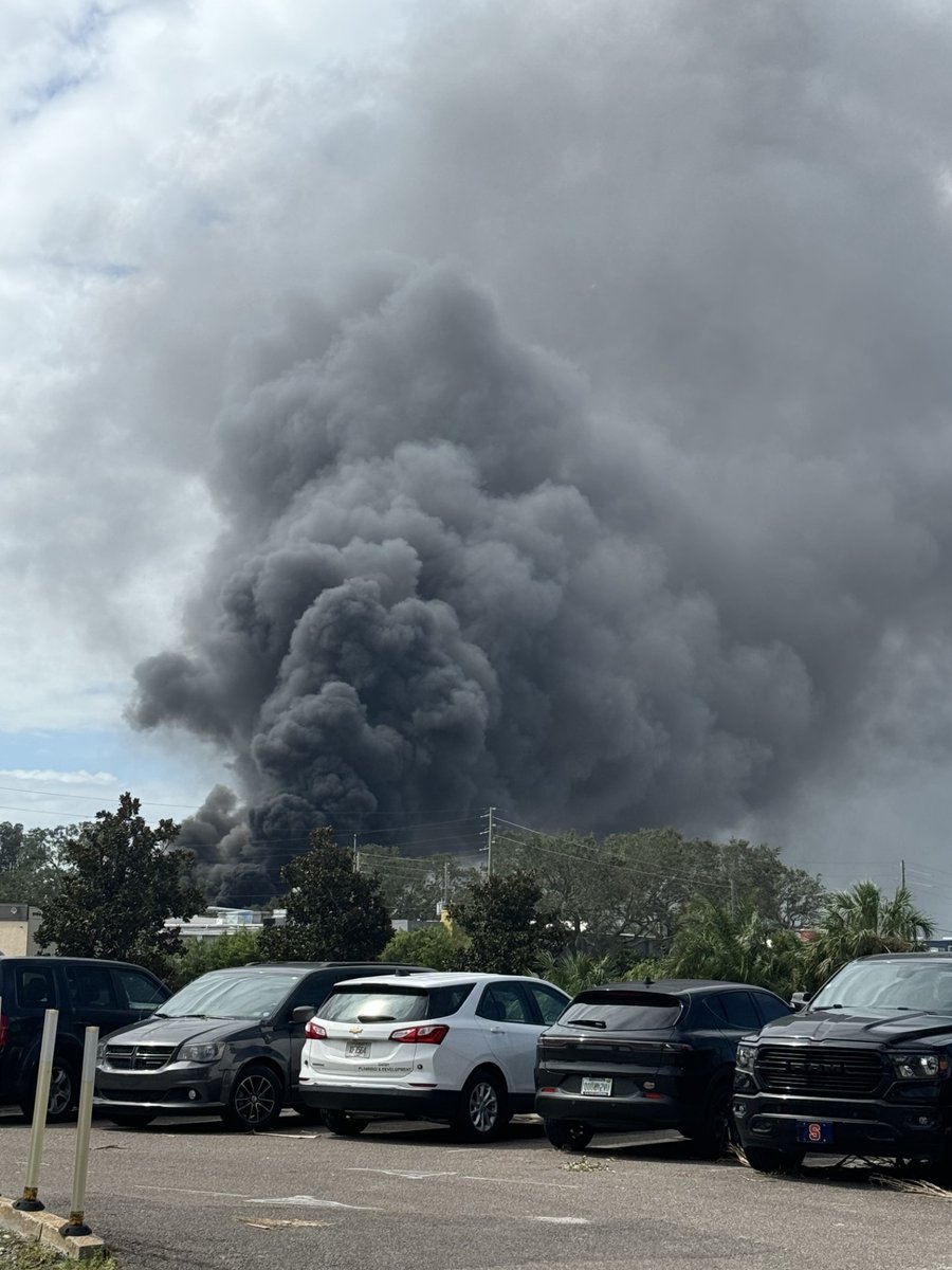 Scrap metal recycling building catches fire in Clearwater