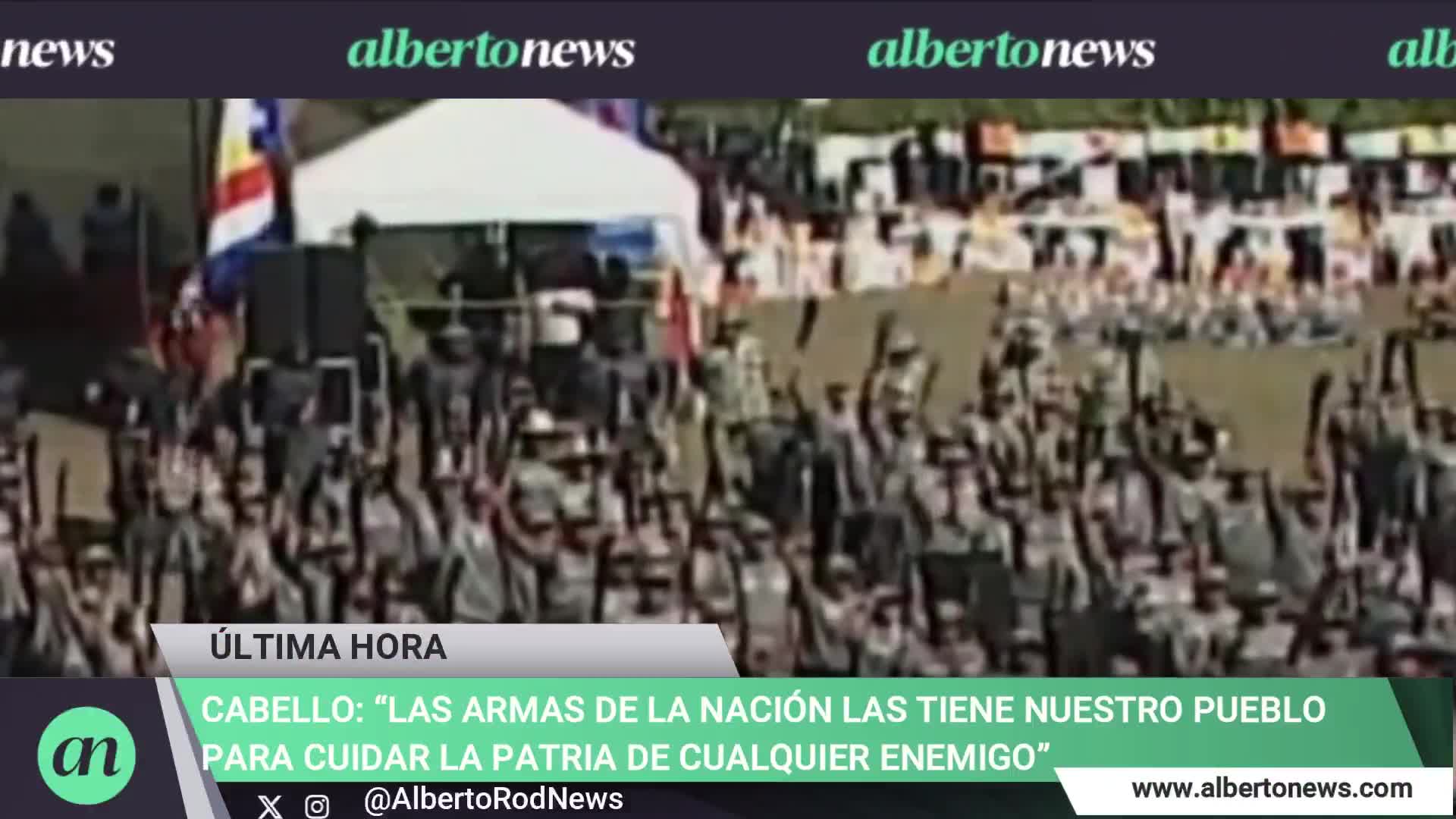 Diosdado Cabello: Nosso povo tem as armas da nação para proteger o país de qualquer inimigo. Depois disso, não adianta ganhar tempo. Quem vem aqui sabe que vai aparecer um camponês com um facão na mão.