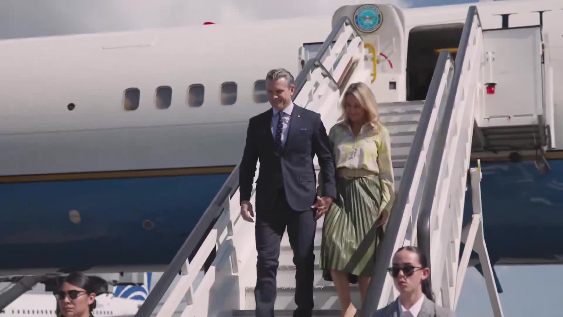 . @SecWar has arrived in the Dominican Republic to meet with senior leaders to discuss continued cooperation in countering narco-militants in the Americas