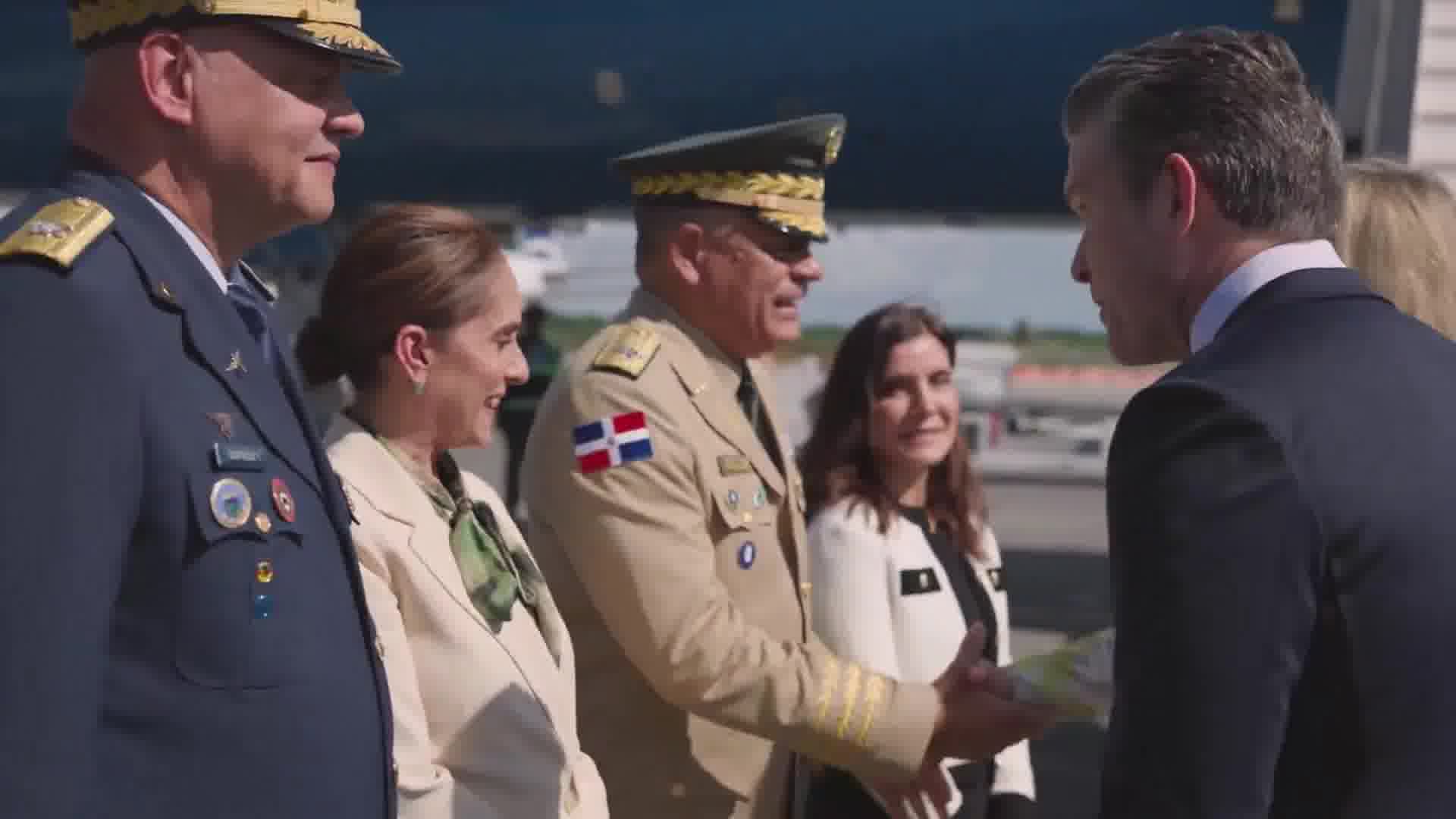 . @SecWar has arrived in the Dominican Republic to meet with senior leaders to discuss continued cooperation in countering narco-militants in the Americas