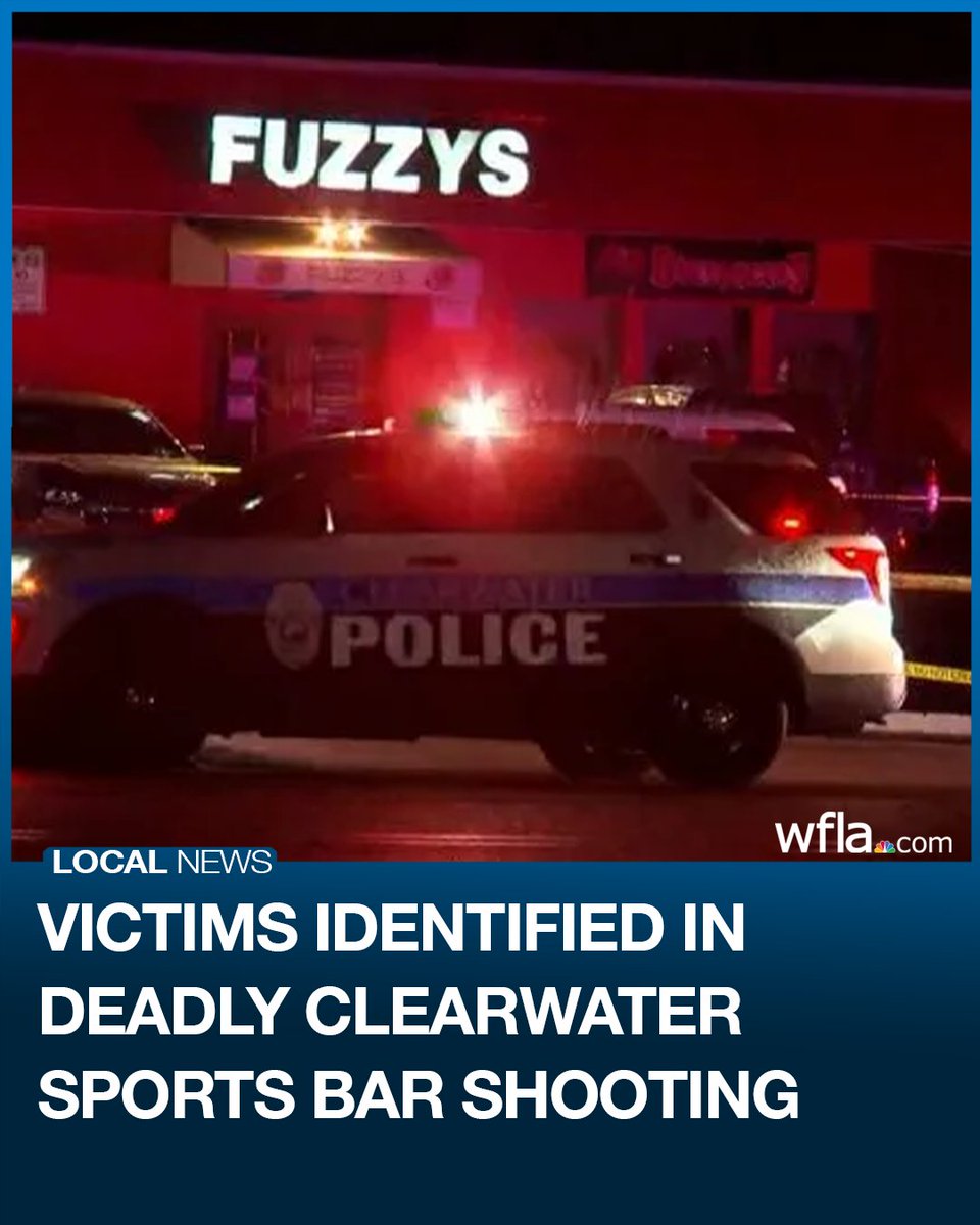 The five victims in Sunday night's shooting at a bar in Clearwater have been identified