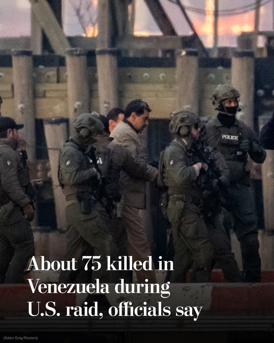 دولت آمریکا تخمین زده است که حدود ۷۵ نفر در جریان حمله نظامی برای دستگیری نیکولاس مادورو، رئیس جمهور ونزوئلا، کشته شده‌اند. مقامات گفتند که این تلفات شامل نیروهای امنیتی ونزوئلا و کوبا و همچنین غیرنظامیانی است که در این درگیری گرفتار شده‌اند.