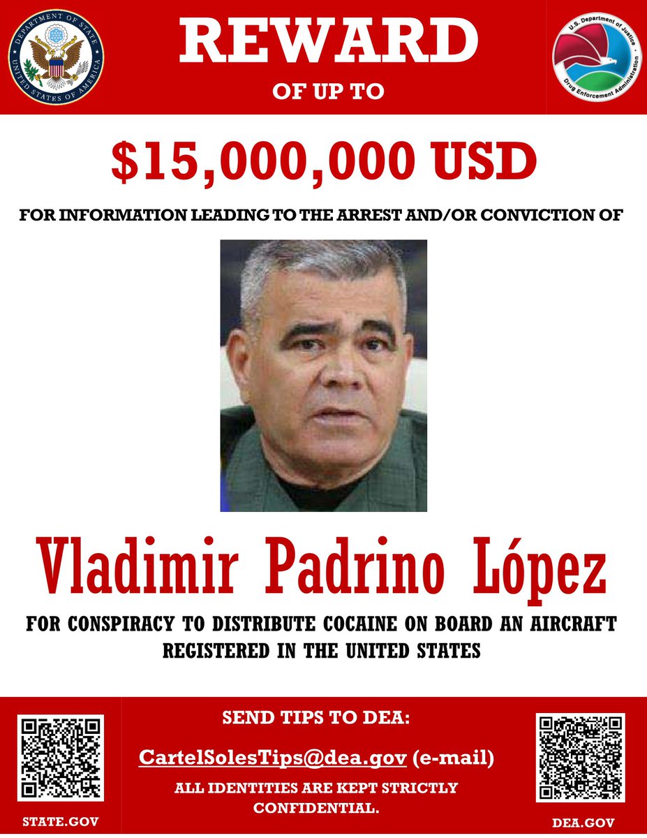 ديلسي رودريجيز تقيل وزير الدفاع فلاديمير بادرينو لوبيز