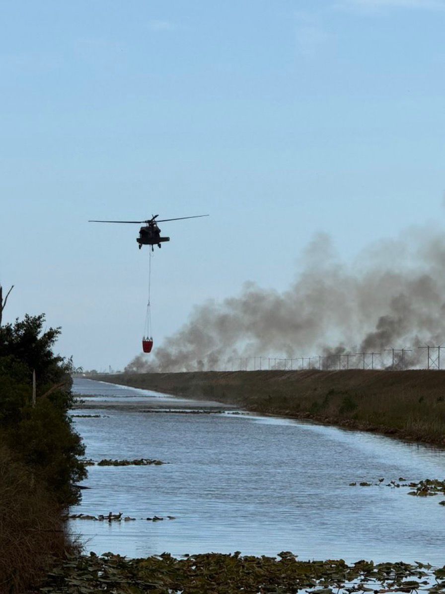 That Everglades fire has exploded Started at 200 acres this afternoon. Now over 5,000 acres burned. Thick black smoke visible for miles. Still 0% contained in Broward County.