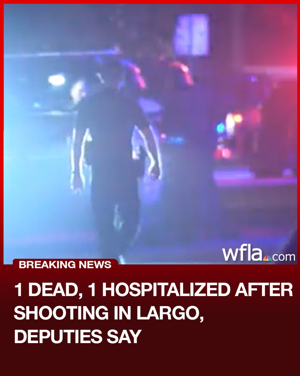 A shooting in Largo Thursday night left one person dead and another hospitalized, according to the Pinellas County Sheriff's Office