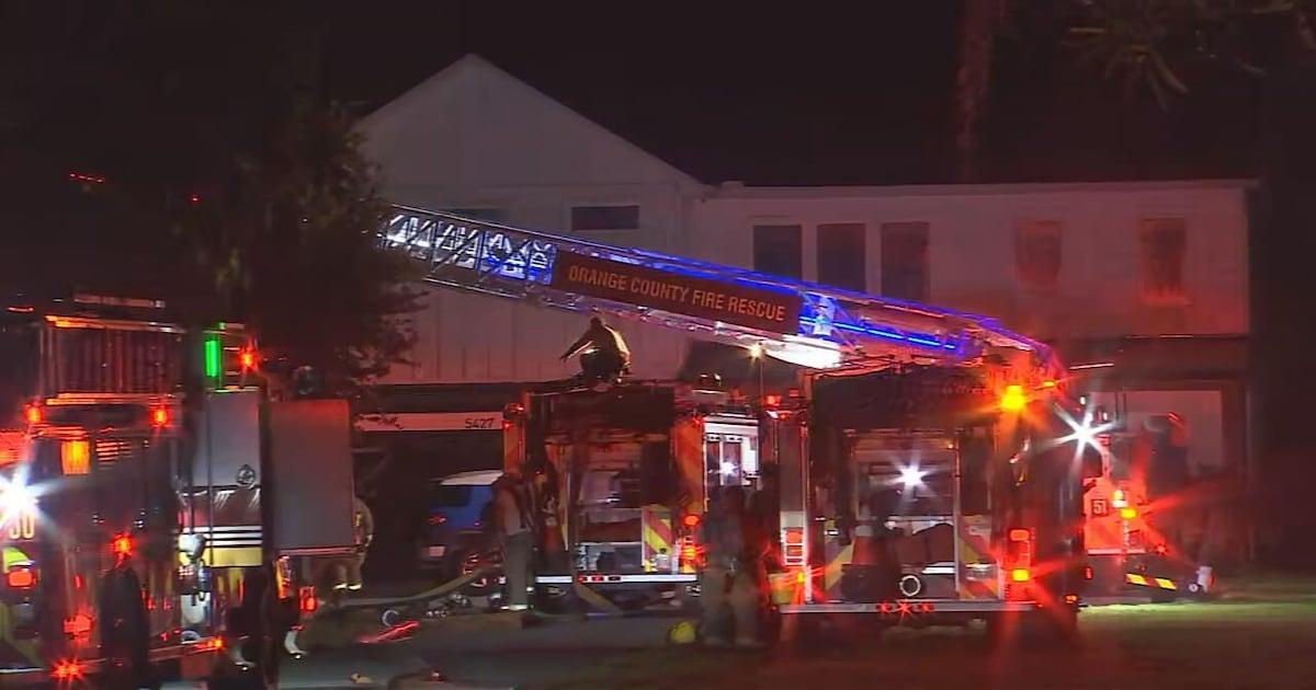 Crews battle overnight house fire in Orange County