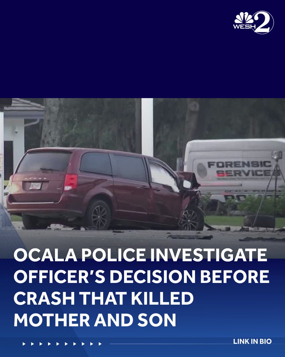 Ocala police investigate officer's decision before crash that killed mother and son