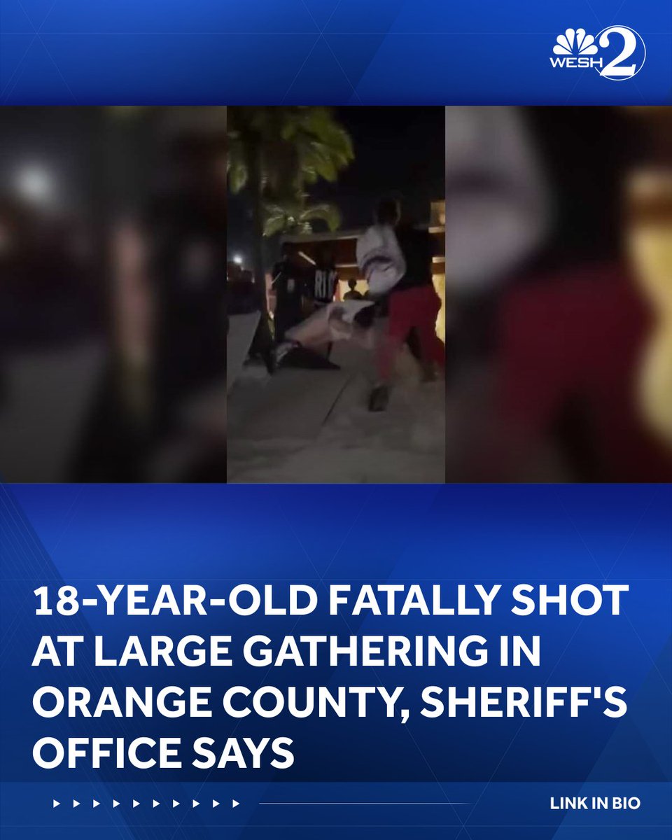 18-year-old killed in shooting at large gathering in Orange County, sheriff's office reports.